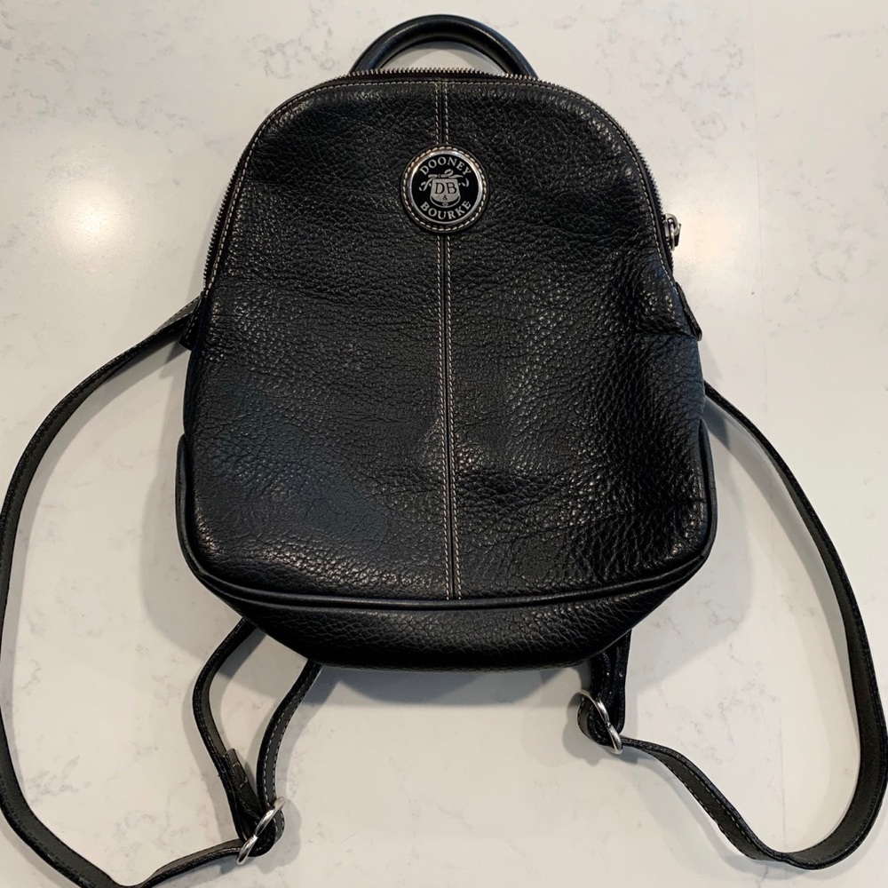 Dooney & Bourke black leather backpack